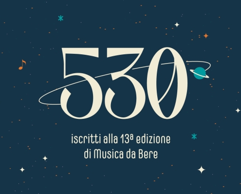 530 iscritti - tredicesima edizione concorso musicisti emergenti - Musica da Bere 2022